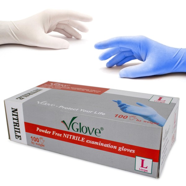 V-Glove Nitrile Examination Gloves (10 boxes)