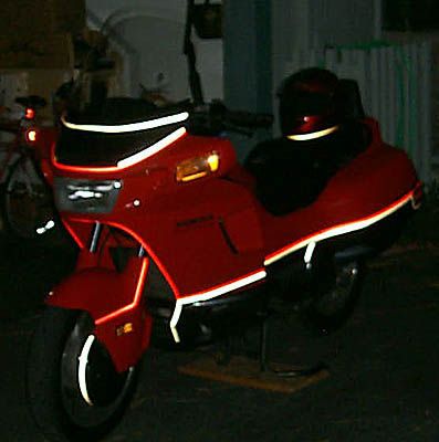 Reflective Striping on Scooter
